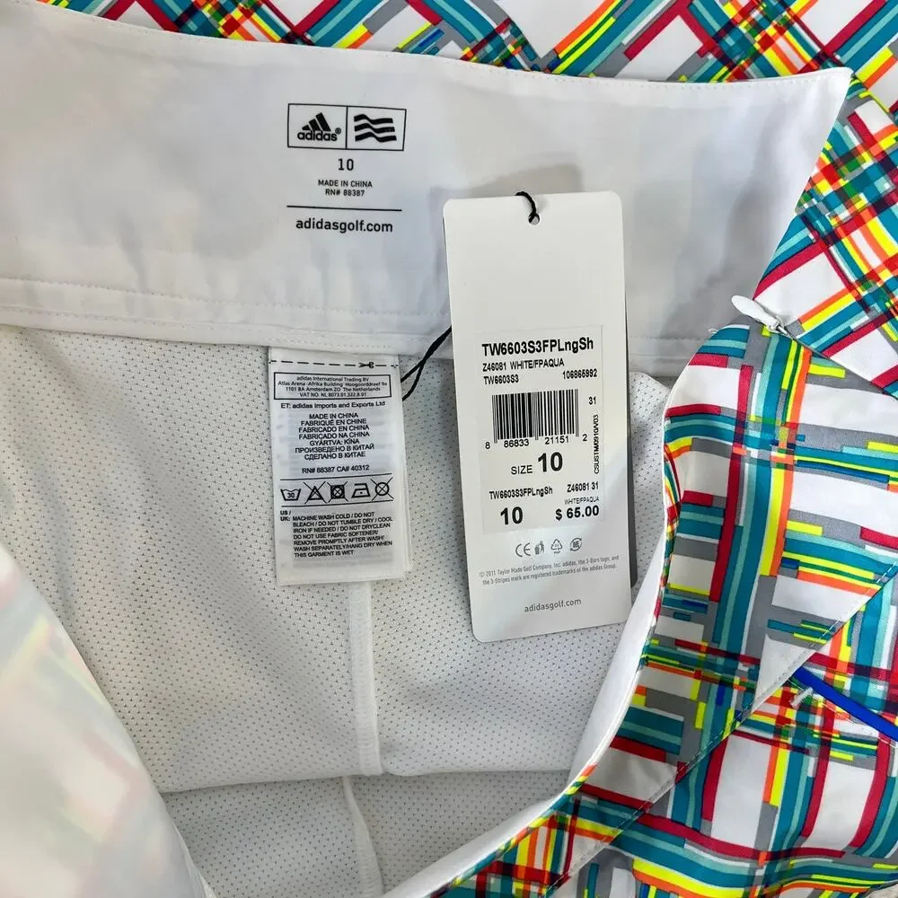 NWT Adidas Golf Skort Performance Fabric Multicolor White Women's Size 10 - Picture 3 of 3